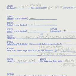 Western questionnaire, answ...