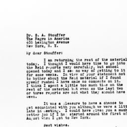 Letter from Abram L. Harris...