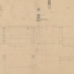 Dining table elevations, plan