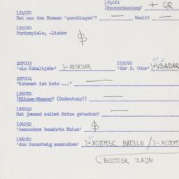 Western questionnaire, answ...