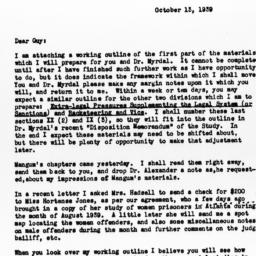 Letter from Arthur Raper to...