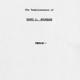 Reminiscences of Henry Mulh...