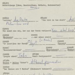Western questionnaire, answ...