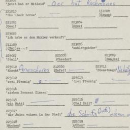 Western questionnaire, answ...