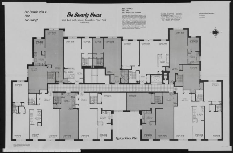 Beverly House, 450 E. 34 Street, Typical Floor Plan The