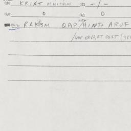 Eastern questionnaire, answ...