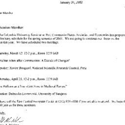 Correspondence, 2002-01-31....