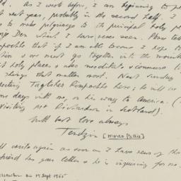 Letter to Tharchin encourag...