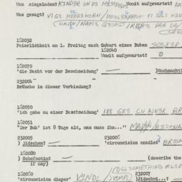 Western questionnaire, answ...