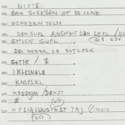 Eastern questionnaire, answ...