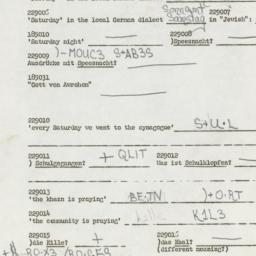 Western questionnaire, answ...