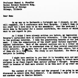 Letter from Gunnar Myrdal t...