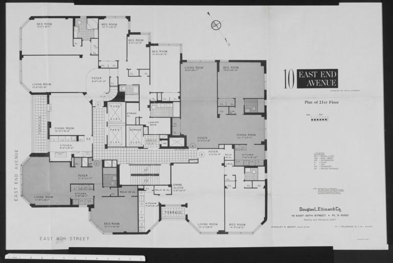 10 East End Avenue, Plan Of 21st Floor The New York real