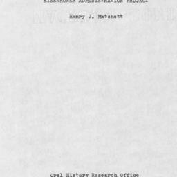 Reminiscences of Henry J. M...