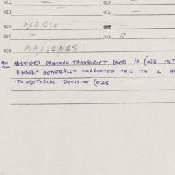 Eastern questionnaire, answ...