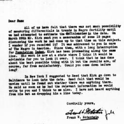 Letter from Frank W. Notest...