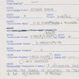 Western questionnaire, answ...