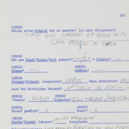 Western questionnaire, answ...