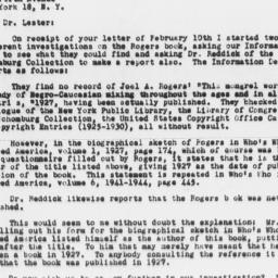 Letter from Paul North Rice...