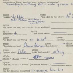 Western questionnaire, answ...