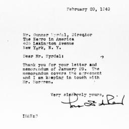 Letter from Ira De A. Reid ...