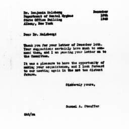 Letter from Samuel A. Stouf...