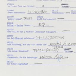 Western questionnaire, answ...