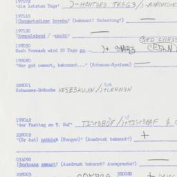 Western questionnaire, answ...