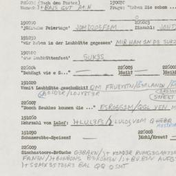 Western questionnaire, answ...