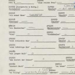 Western questionnaire, answ...