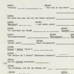 Eastern questionnaire, answ...