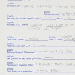 Western questionnaire, answ...