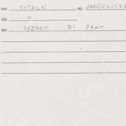 Eastern questionnaire, answ...