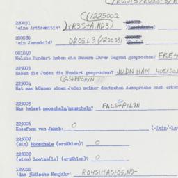Western questionnaire, answ...