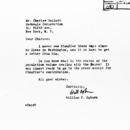 Letter from William F. Ogbu...