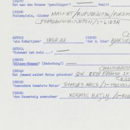 Western questionnaire, answ...