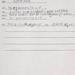Eastern questionnaire, answ...
