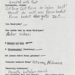 Western questionnaire, answ...