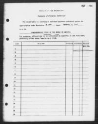 Summary of payments authorized to Carnegie-Myrdal Study, January 15, 1942; balance documented on October 1, 1942