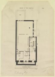 Basement plan. Rivington Street Branch, New York Public Library. [Library No. 11]