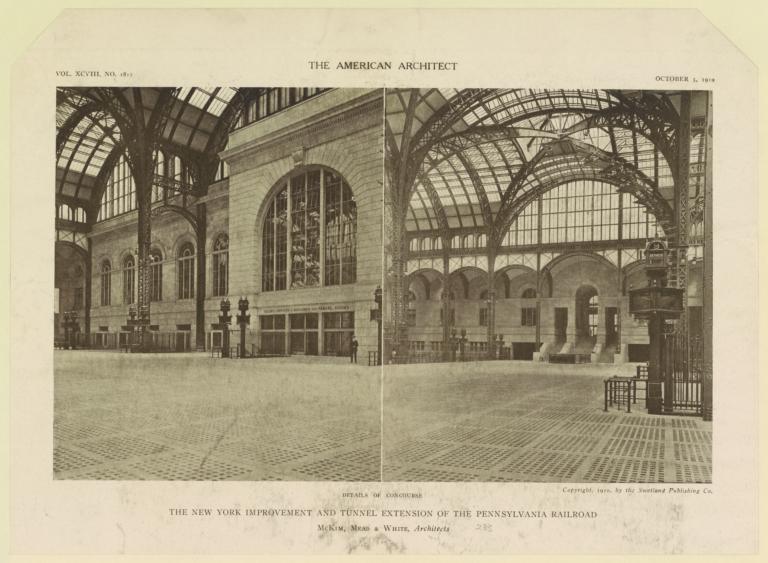 Details of Concourse. The New York improvement and tunnel extension of the Pennsylvania Railroad. McKim, Mead & White, Architects