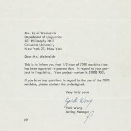 Center for computing letter