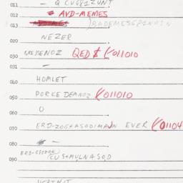 Eastern questionnaire, answ...