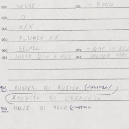Eastern questionnaire, answ...