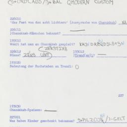 Western questionnaire, answ...