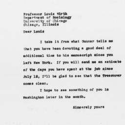 Letter from Charles Dollard...