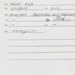 Eastern questionnaire, answ...