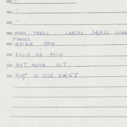 Eastern questionnaire, answ...