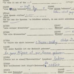 Western questionnaire, answ...