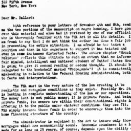 Letter from E.S. Draper to ...